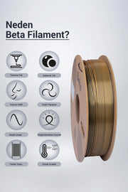 Beta PLA-Mystic Silk Filament Red Gold Black